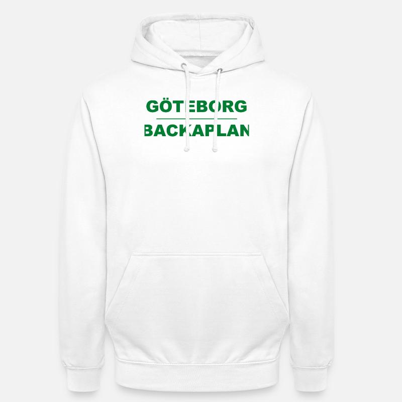 Göteborg Backaplan – Design vert-noir - Sweat-shirt à capuche unisexe - blanc