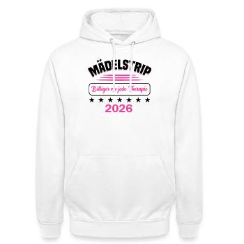 Girls' Trip 2026 Girls' Trip Girls' Tour Girls' Trip - Unisex Hoodie - white - Front - AI Model Male 185 dark (185cm) & AI Model Female 172 dark (172cm)