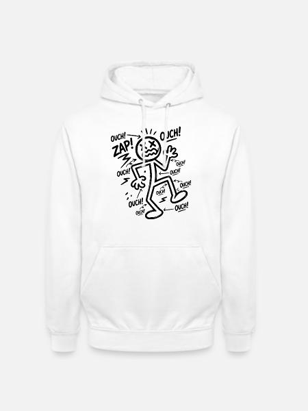 Elektroschock-Humor | Lustiges Elektriker-Geschenk - Unisex Hoodie - Weiß
