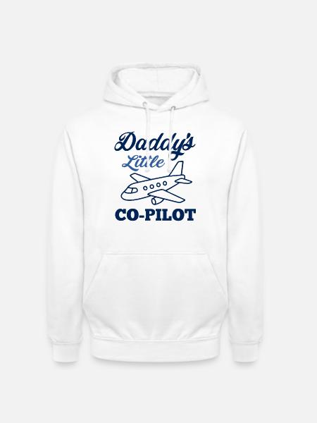 Papas kleiner Co-Pilot – Flugzeug - Unisex Hoodie - Weiß