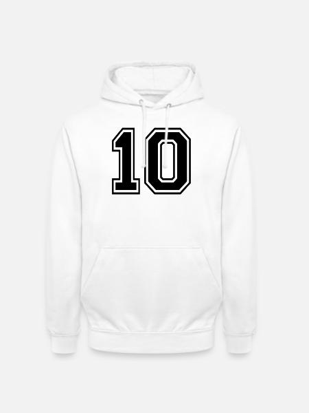 10 - Unisex Hoodie - Weiß