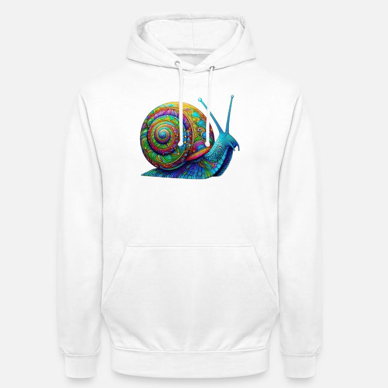 Escargot - Sweat-shirt à capuche unisexe - blanc