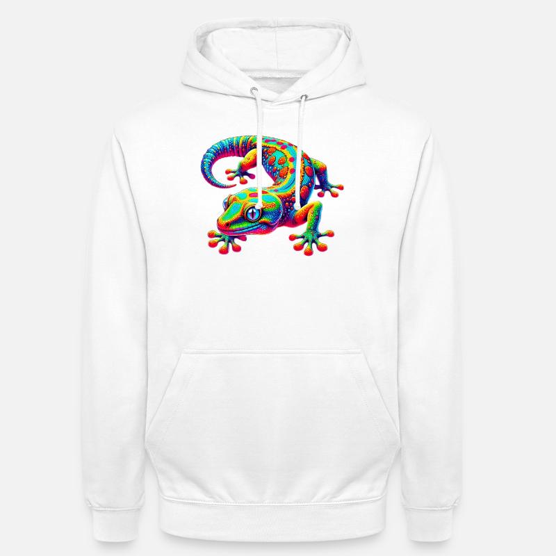 Gecko - Sweat-shirt à capuche unisexe - blanc