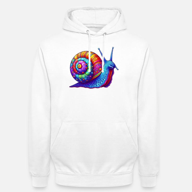 Escargot - Sweat-shirt à capuche unisexe - blanc