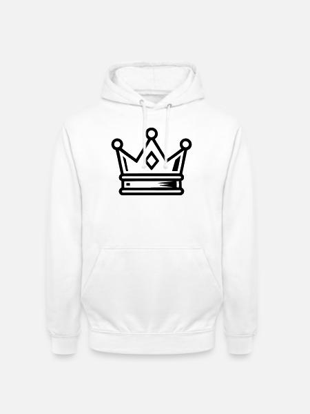 Crown Symbol Icon - Unisex Hoodie - white
