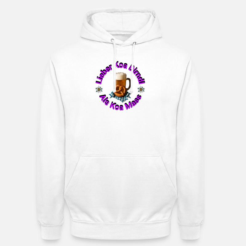 Lieber Koa Dirndl Als Koa Mass - Unisex Hoodie - Weiß