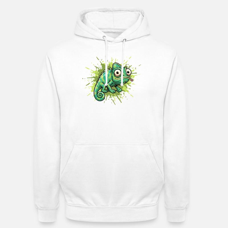 Éclaboussure de graffiti caméléon - Sweat-shirt à capuche unisexe - blanc