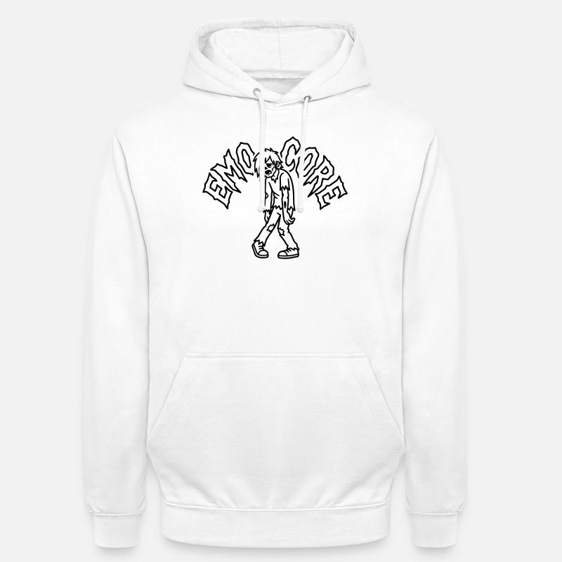 emocore - Sweat-shirt à capuche unisexe - blanc