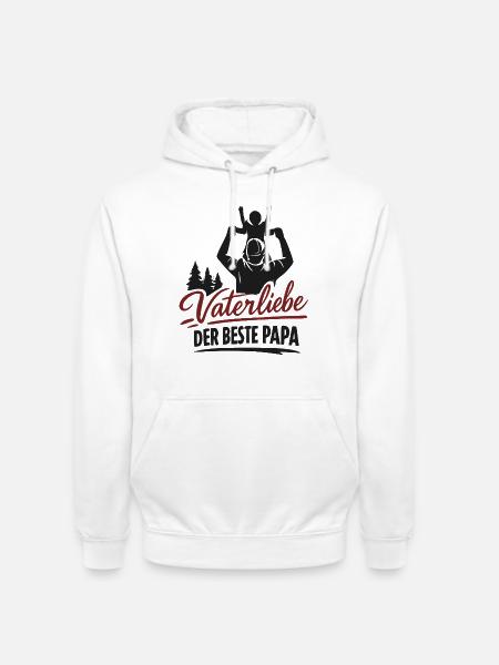 Vaterliebe – Der beste Papa - Unisex Hoodie - Weiß