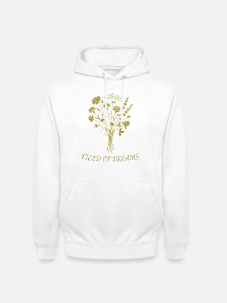 Field Dreams Goldblütenstrauß - Unisex Hoodie - Weiß