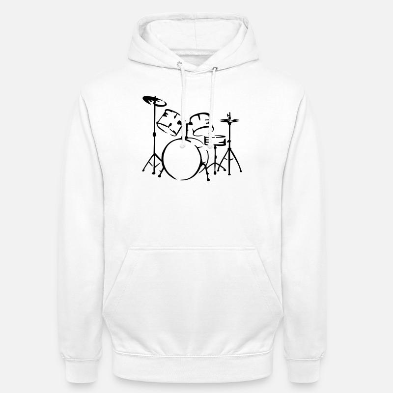 percussions - Sweat-shirt à capuche unisexe - blanc
