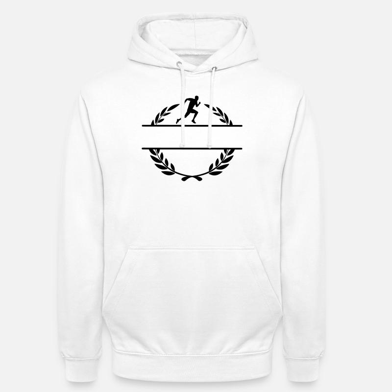 Läufer im Lorbeerkranz - Unisex Hoodie - Weiß