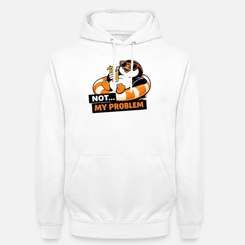 Nicht mein Problem, Penguin Chill - Unisex Hoodie - Weiß