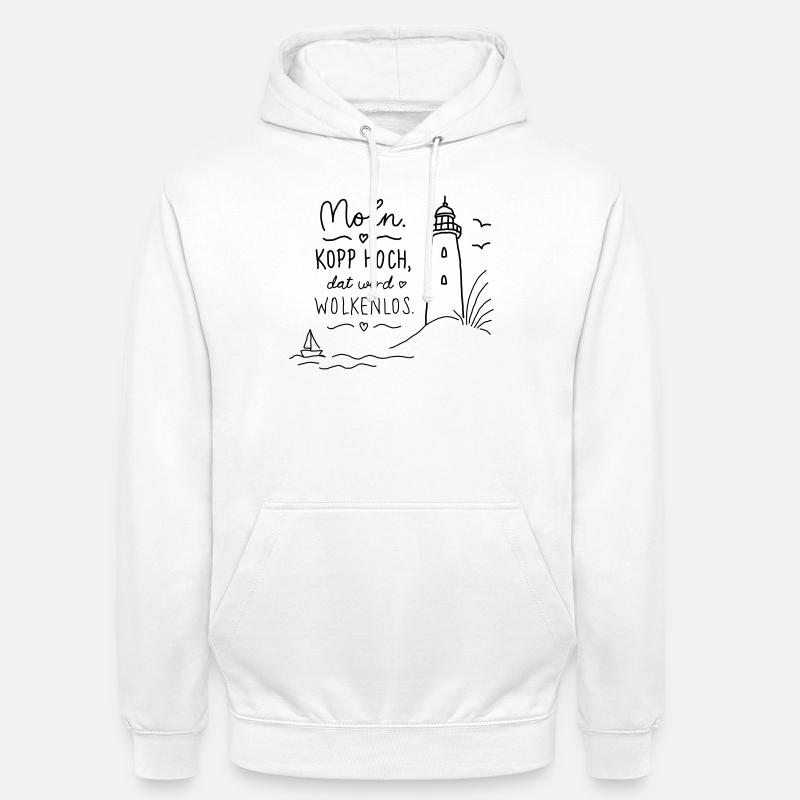 Moin Kopp high cloudless - Unisex Hoodie - white