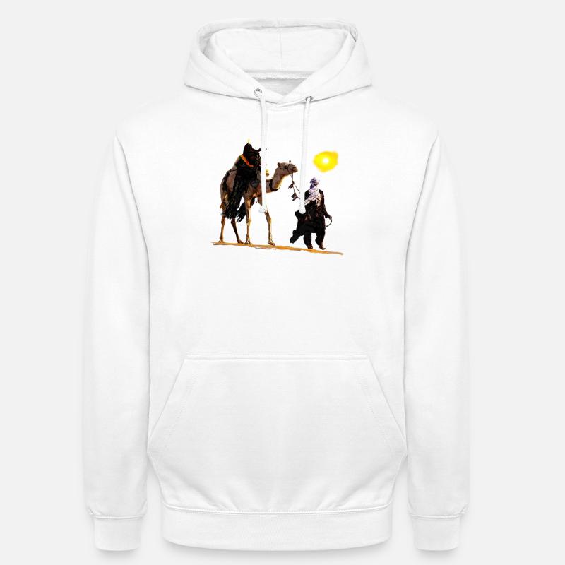 Beduine mit Kamel - Unisex Hoodie - Weiß