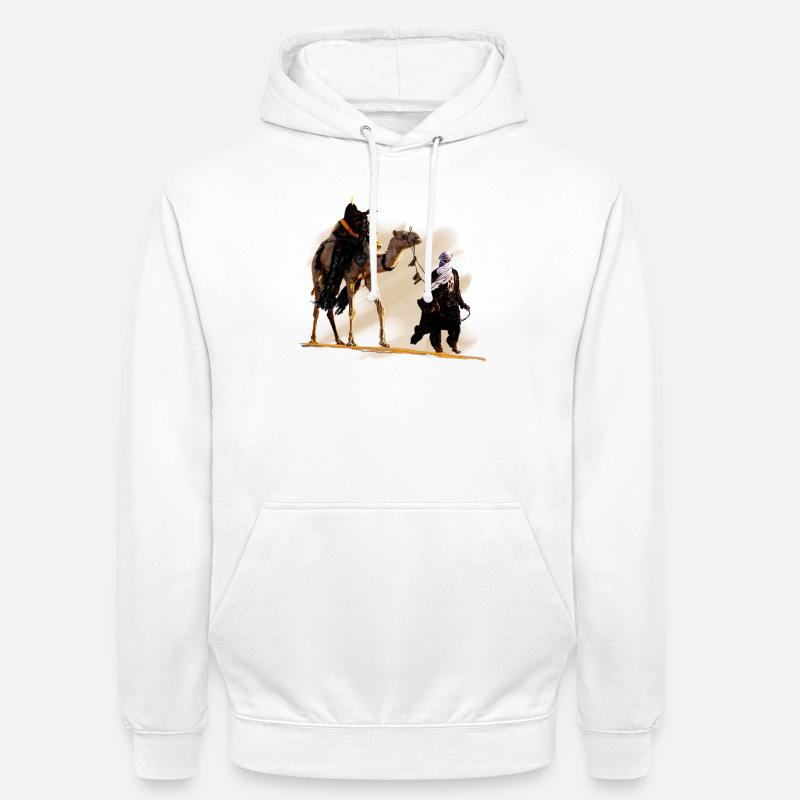 Beduin mit Kamel - Unisex Hoodie - Weiß