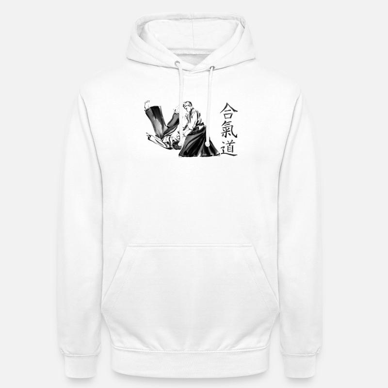 aikido - Bluza z kapturem typu unisex - biały