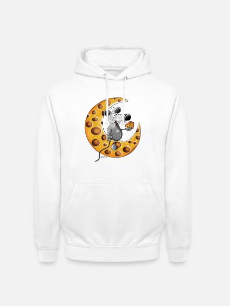 The Mouse Love Cheese - Unisex Hoodie - white