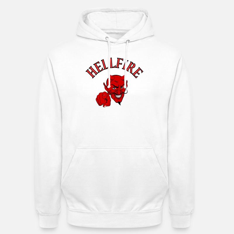 Teufel, Satan, Teufel, Höllenfeuer - Unisex Hoodie - Weiß