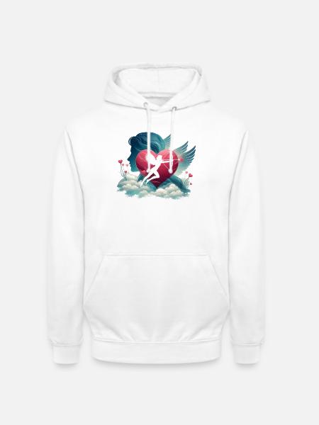 Cupid Archer Heart Artwork - Unisex Hoodie - white