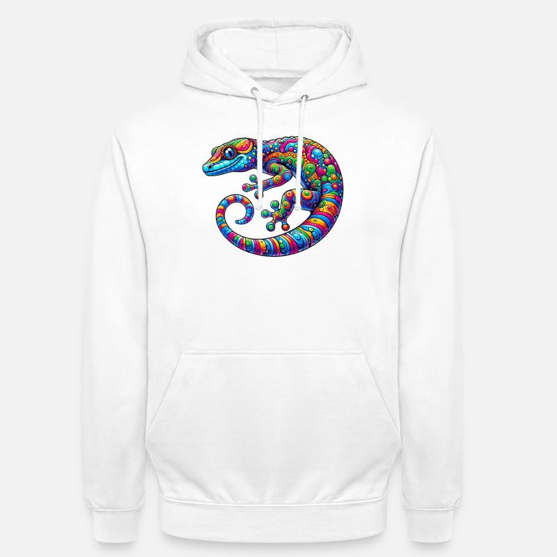 Gecko - Sweat-shirt à capuche unisexe - blanc