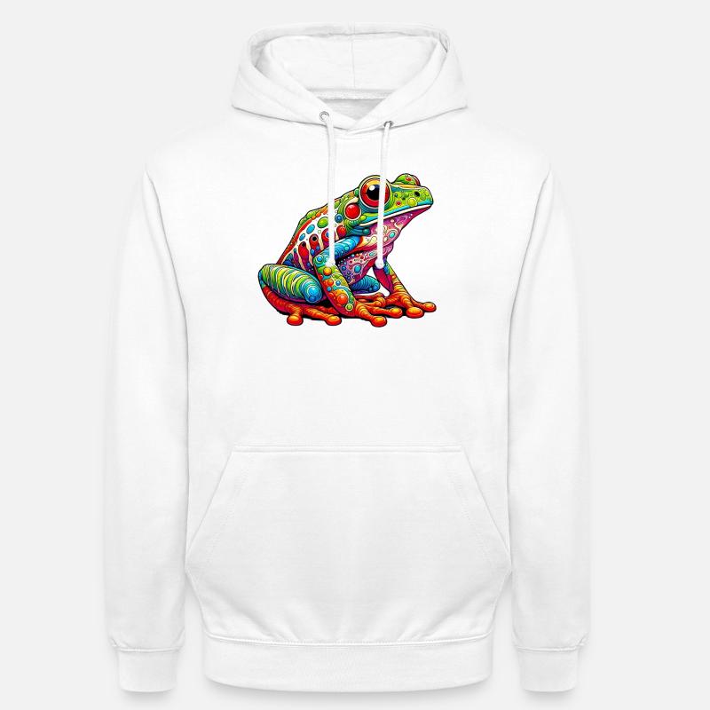 Grenouille - Sweat-shirt à capuche unisexe - blanc