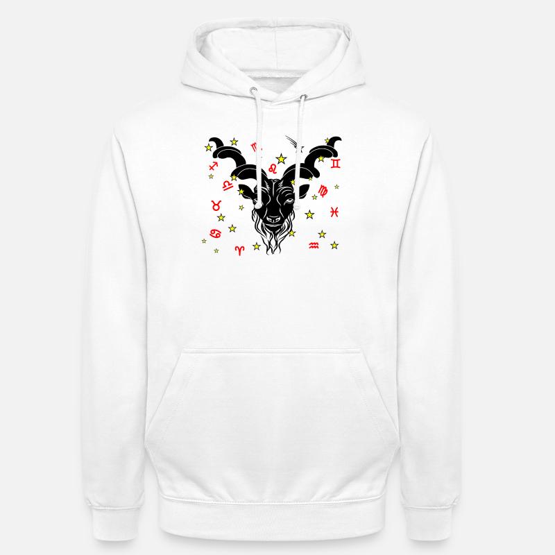 Sternzeichen Stern Logo Steinbock - Unisex Hoodie - Weiß