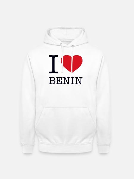 I LOVE BENIN - Unisex Hoodie - white