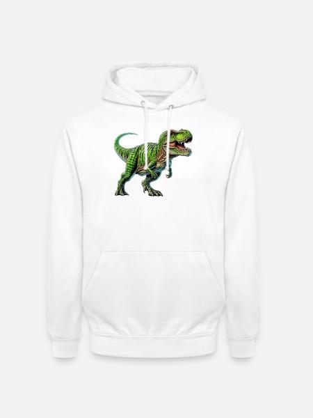 Dinosaur - Unisex Hoodie - white