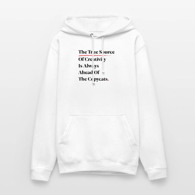 La véritable source de créativité est toujours devant [B] Sweat-shirt à capuche unisexe