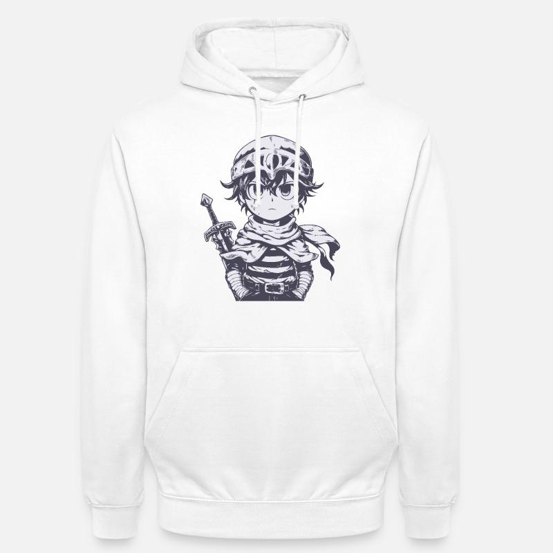 Petit chevalier de la forêt avec épée - Sweat-shirt à capuche unisexe - blanc