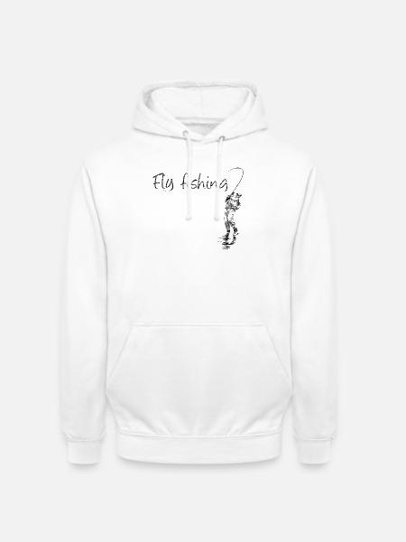 Fly fishing - Unisex Hoodie - white