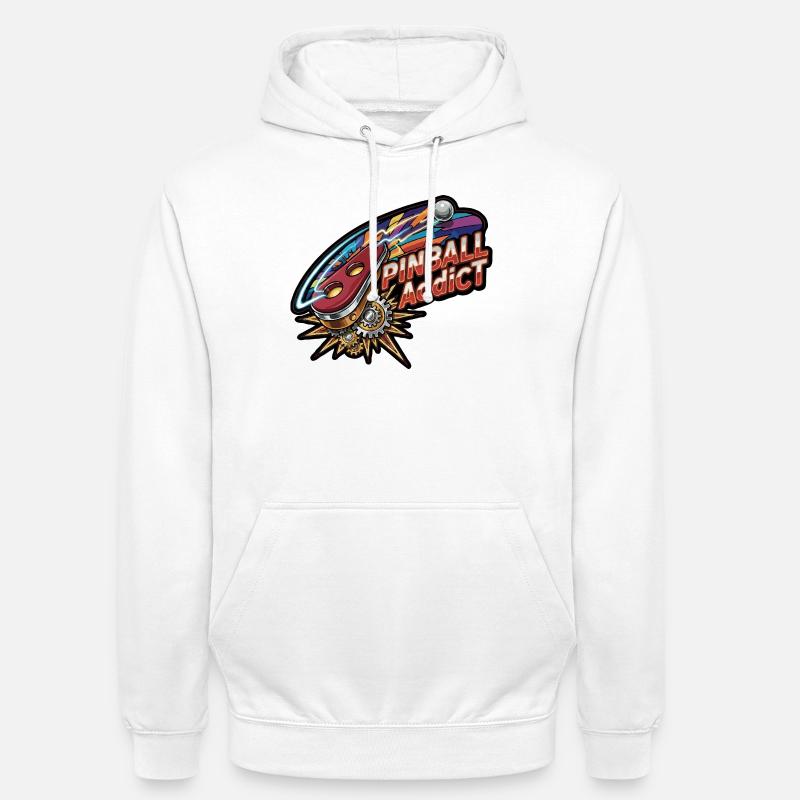 Néon Explosif de Pinball - Sweat-shirt à capuche unisexe - blanc