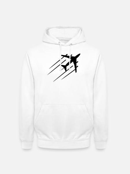 Aviation Sketch - Unisex Hoodie - white