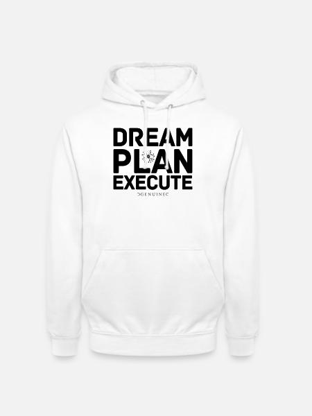 Traumplan Ausführen - Unisex Hoodie - Weiß