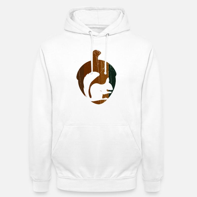 Haselnuss - Eichhörnchen - Unisex Hoodie - Weiß