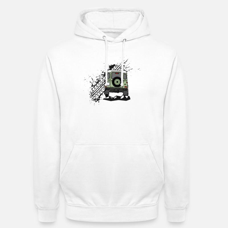 Defender Splash hinten - Unisex Hoodie - Weiß