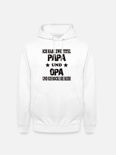 papa und opa - Unisex Hoodie - Weiß