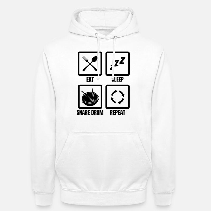 Routine de batteur - Sweat-shirt à capuche unisexe - blanc