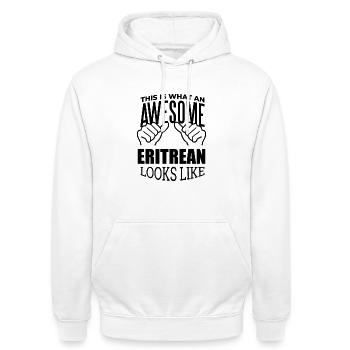 Eritrea - Unisex Hoodie - Weiß - Vorne - AI Model Male 185 dark (185cm) & AI Model Female 172 dark (172cm)