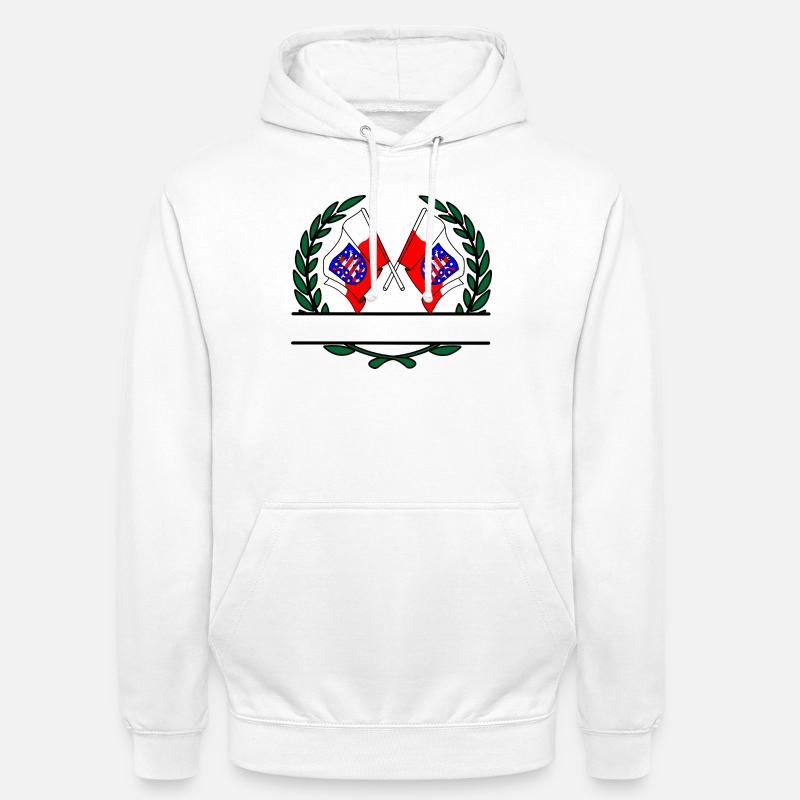 Drapeaux Thuringe couronne de laurier bannière - Sweat-shirt à capuche unisexe - blanc
