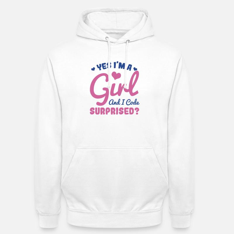 Mädchen und Programmiererin - Unisex Hoodie - Weiß