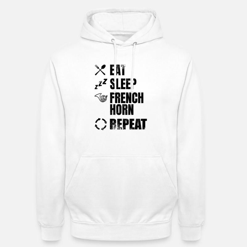 Routine du corniste - Sweat-shirt à capuche unisexe - blanc