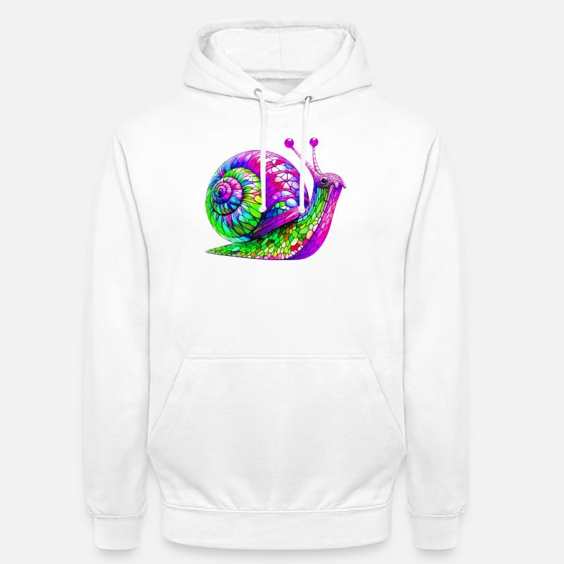 Escargot - Sweat-shirt à capuche unisexe - blanc