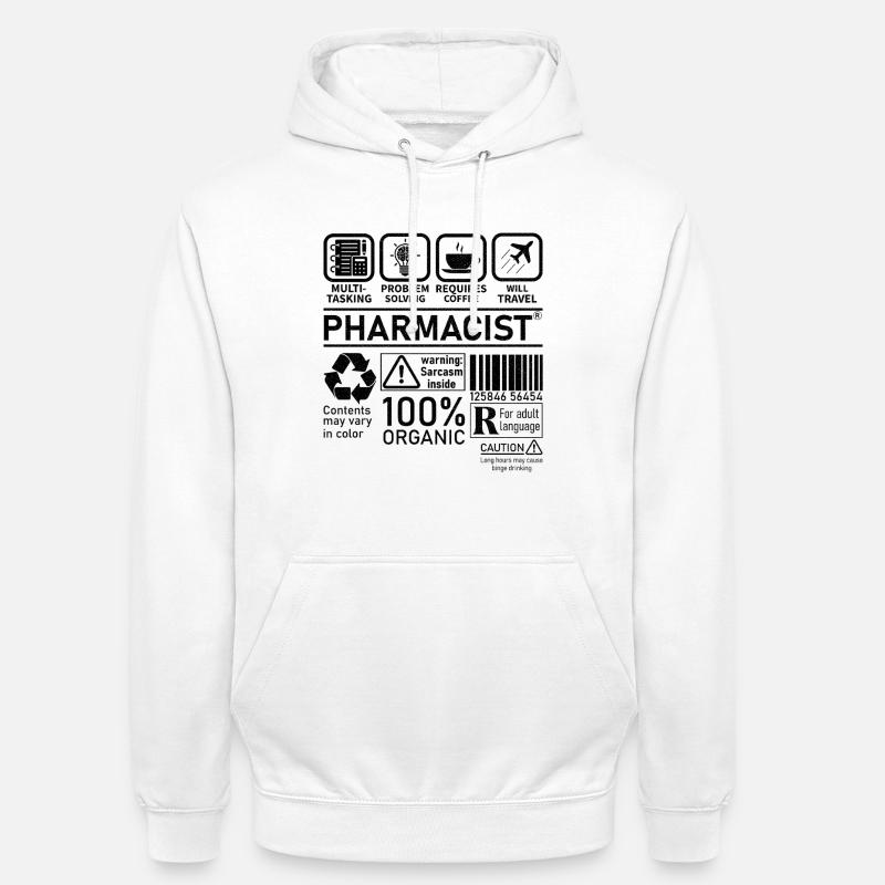 Pharmacien multitâche résolution de problèmes - Sweat-shirt à capuche unisexe - blanc