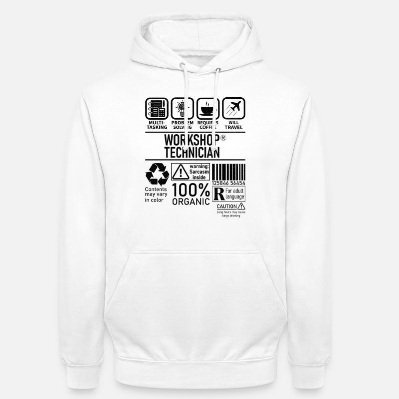 Workshop Technician multi tasking problem solving - Unisex Hoodie - white