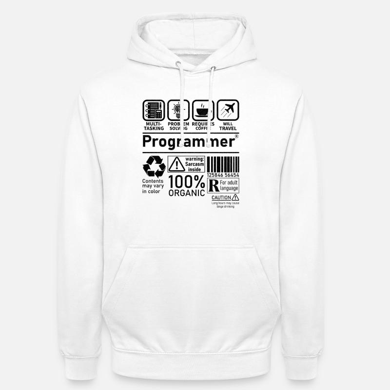 Programmer multi tasking problem solving requires - Unisex Hoodie - Weiß