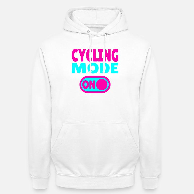 Mode cyclisme activé Cyclisme - Sweat-shirt à capuche unisexe - blanc