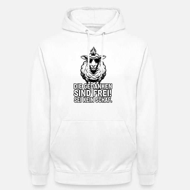 Cool Sheep - Liberté d'expression - Sweat-shirt à capuche unisexe - blanc