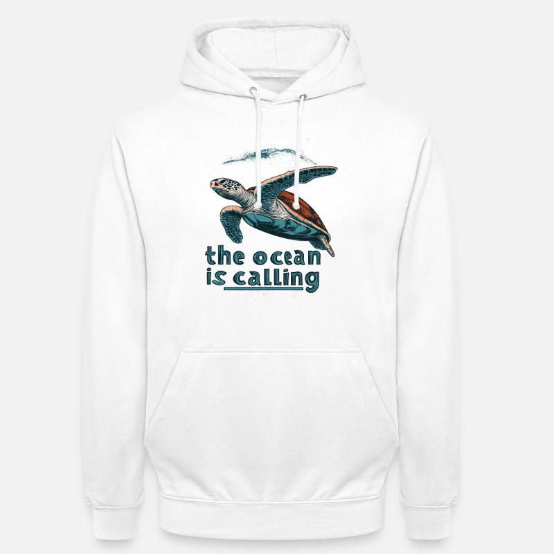 L’appel de l’océan - Turtle Beach - Sweat-shirt à capuche unisexe - blanc